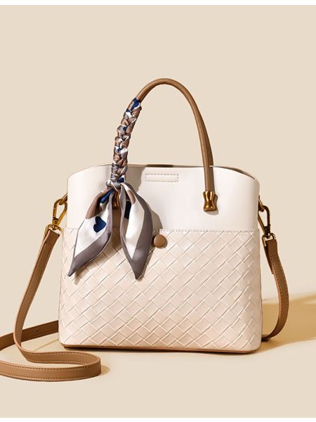 編織格子水桶包